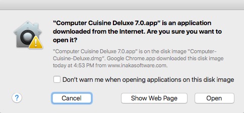 Computer Cuisine Deluxe Are you Sure