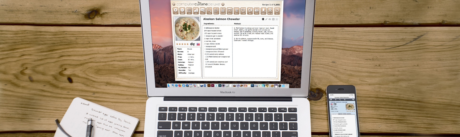 computer cuisine laptop mac recipe software version 9 MacBook Pro macOS MacBook Pro iPhone